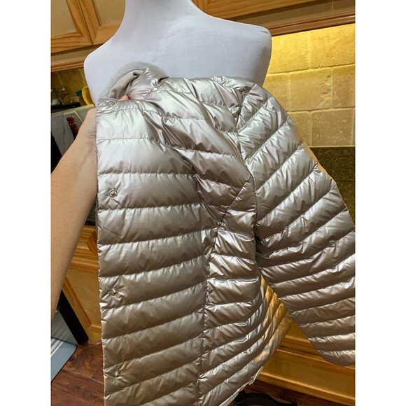 Lulu B Puffer Duck Down/Feather Jacket Metallic Rosegold Size Large Like New - Picture 8 of 9